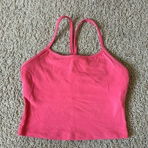 Lululemon power Y tank cropped pink